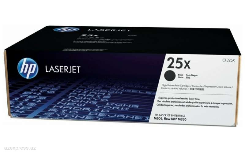 Картридж HP 25X High Yield Black Original LaserJet Toner (CF325X)  Bakıda