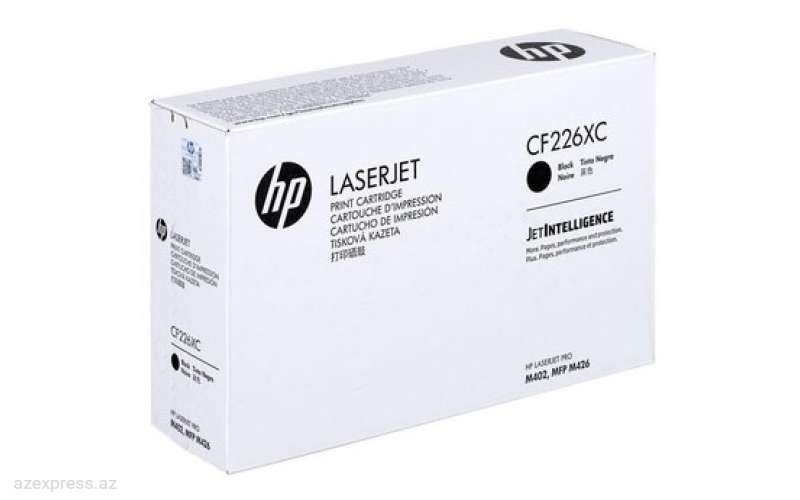 Картридж HP 26X High Yield Black Original LaserJet Toner (CF226XC)  Bakıda