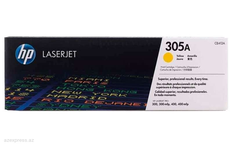 Картридж HP 305A Yellow Original LaserJet Toner (CE412A)  Bakıda