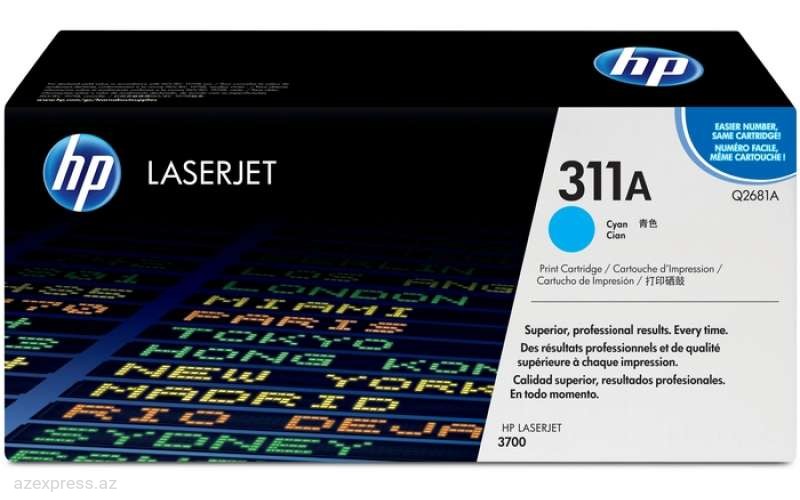 Картридж HP 311A Cyan Original LaserJet Toner (Q2681A)  Bakıda