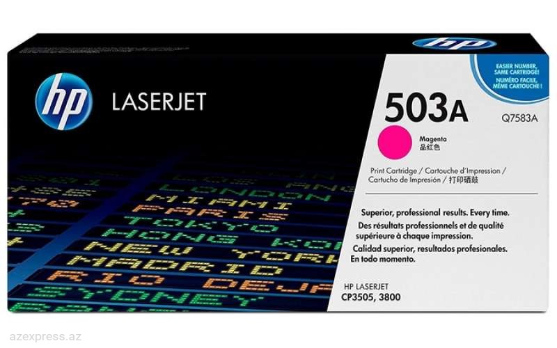 Картридж HP 503A Magenta Original LaserJet Toner (Q7583A)  Bakıda