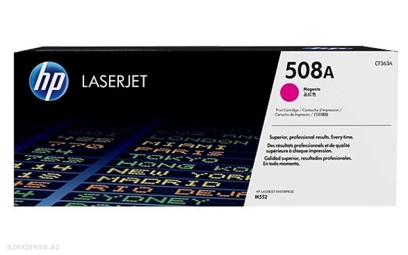 Картридж HP 508A Magenta Original LaserJet Toner (CF363A)  Bakıda