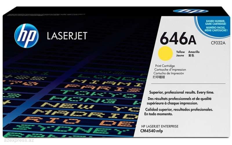 Картридж HP  646A Yellow Original LaserJet Toner (CF032A)  Bakıda