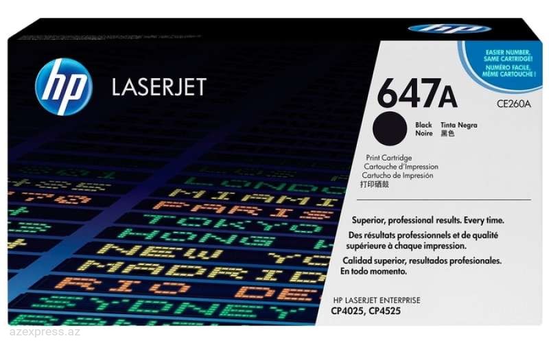 Картридж HP 647A Black Original LaserJet Toner (CE260A)  Bakıda