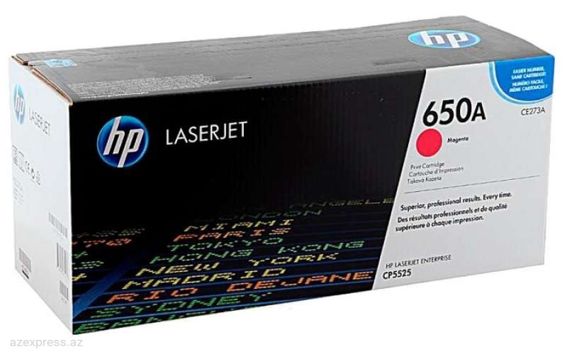 Картридж HP 650A Magenta Original LaserJet Toner (CE273A)  Bakıda