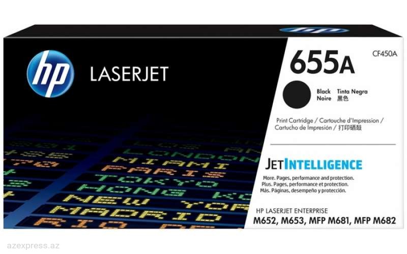 Картридж HP 655A Black Original LaserJet Toner (CF450A)  Bakıda