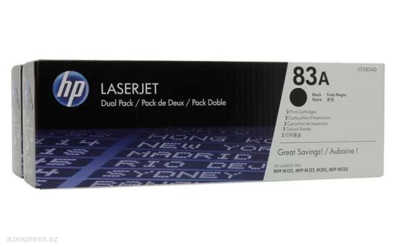 Картридж HP 83A 1-pack Black Original LaserJet Toner (CF283AD)  Bakıda