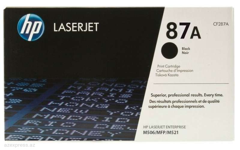 Картридж HP 87A Black Original LaserJet Toner Cartridge (CF287A)  Bakıda