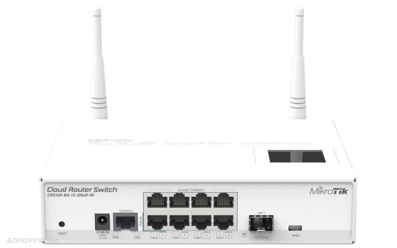 Wi-Fi Router MikroTik CRS109-8G-1S-2HnD-IN (CRS109-8G-1S-2HnD-IN)  Bakıda