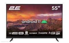 Televizor 2E LED 55" 4K 55A06L Smart Android, Black  (2E-55A06L)