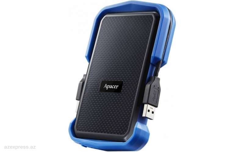 Внешний жесткий диск (HDD) Apacer 1 TB USB 3.1 Portable Hard Drive AC631 Blue Shockproof Water Resistant (AP1TBAC631U-1)  Bakıda