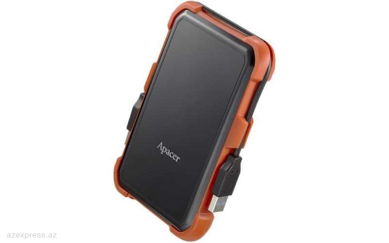 Внешний жесткий диск (HDD) Apacer 1 TB USB 3.1 Portable Hard Drive AC630 Orange Shockproof Water Resistant (AP1TBAC630T-1)  Bakıda