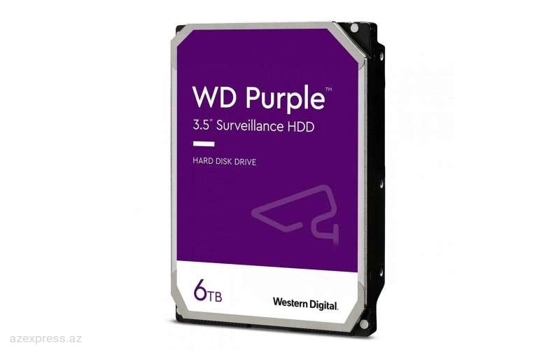 Жесткий диск WD Hikvision WD62PURX-78B2MY 3.5 SATA3 WD Purple 6TB (WD62PURX-78B2MY) Bakıda