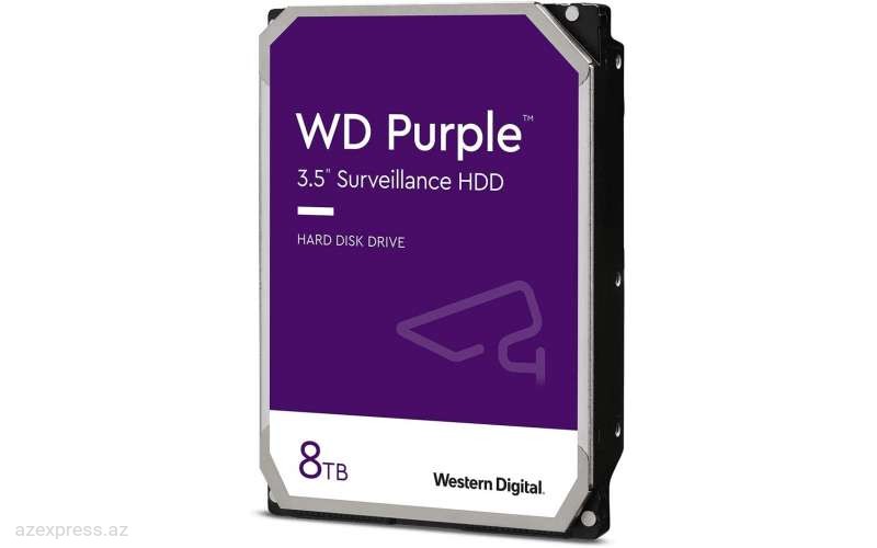 Жесткий диск WD  WD84PURU Purple (DB) 3.5 Surveillance 8TB Bakıda